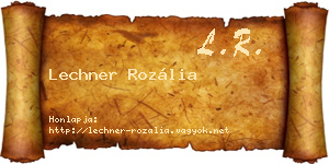 Lechner Rozália névjegykártya